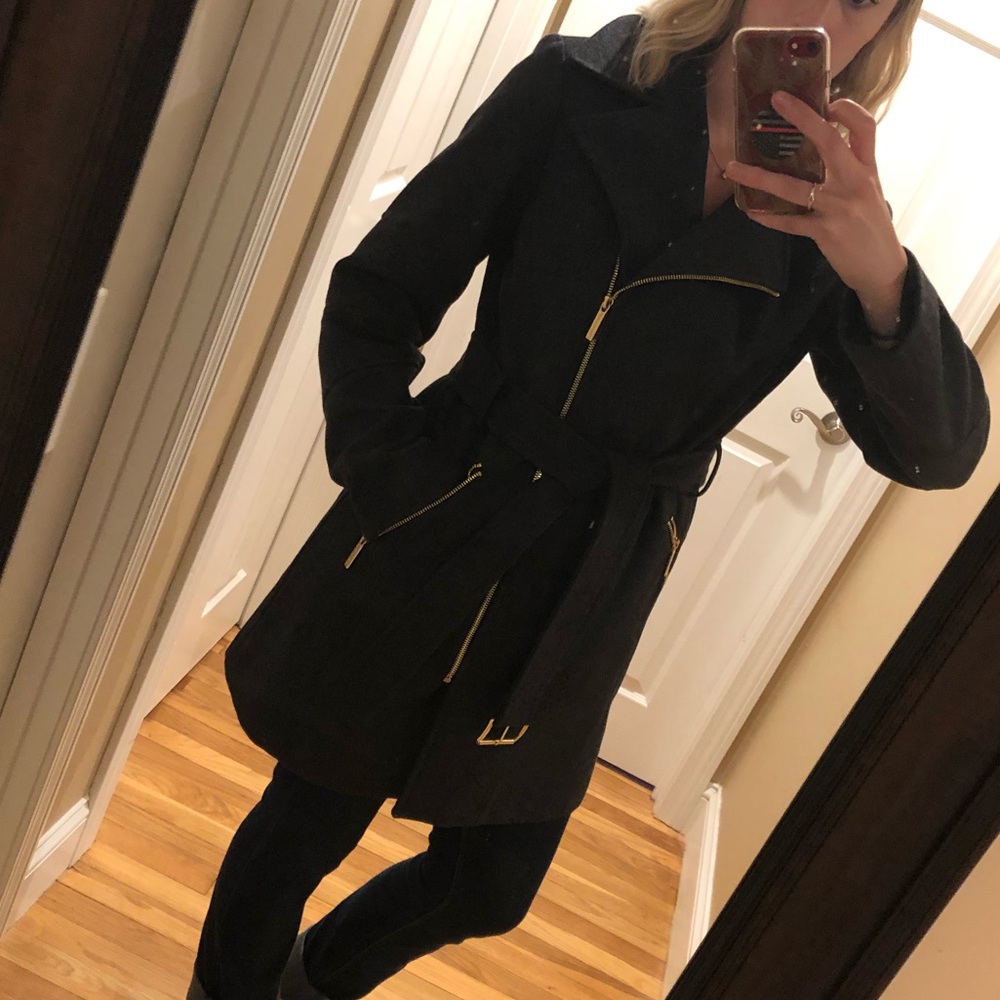 Michael Kors wool pea coat. Charcoal grey